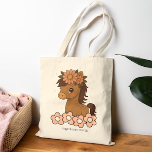 Süße Pferdetasche Pferdetasche Pferdeliebhaber Tragetasche Pferdebesitzer-Tasche Reittasche Reitgeschenk Western-Einkaufstasche wiederverwendbare Scheunen-Tasche Skurrile Tasche