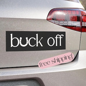 Buck Off Car Magnet, Funny Horse Gift, Equestrian Humor, Cowgirl Accessory, Western Decor, Horse Lover Sticker, Barn Life Magnet, Horse Gift