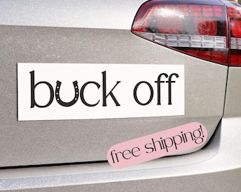 Buck Off Car Magnet: Funny Equestrian Humor, Cowgirl Accessory