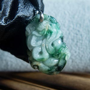 Certified Natural Jade Genuine Burmese Grade A ,Pendant 12 zodiac–Hand-Carved Jadeite Amulet Luck & Prosperity, Men&#39;s-Women ,gemstone, Stone