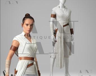 Rey Skywalker Star Wars Cosplay - Filmgenaues Jedi-Kostüm für Frauen | Komplettes Outfit | Für Cosplay & Halloween