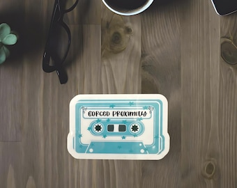 FORCED PROXIMITY Cassette Vinyl Sticker | BookTok Romance Reader | Water-Resistant Laptop Decal | One Bed