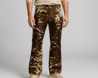 Custom Cowhide Leather Pants – Handmade Rodeo Western Trousers