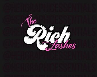 Editable DIY Logo Design, Logo Template, Lash Logo, Hair Logo, DIY Beauty Logo, MUA Logo, Nails Logo, Braid Logo, Premade Logo Design