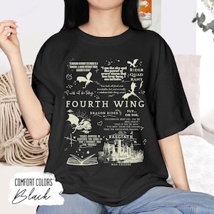 Fourth Wing Quote Shirt Comfort Colors Shirt Basgiath War College Tee Dragon Rider Bookish Shirt Fly or Die Fantasy Reader Gift Bookish