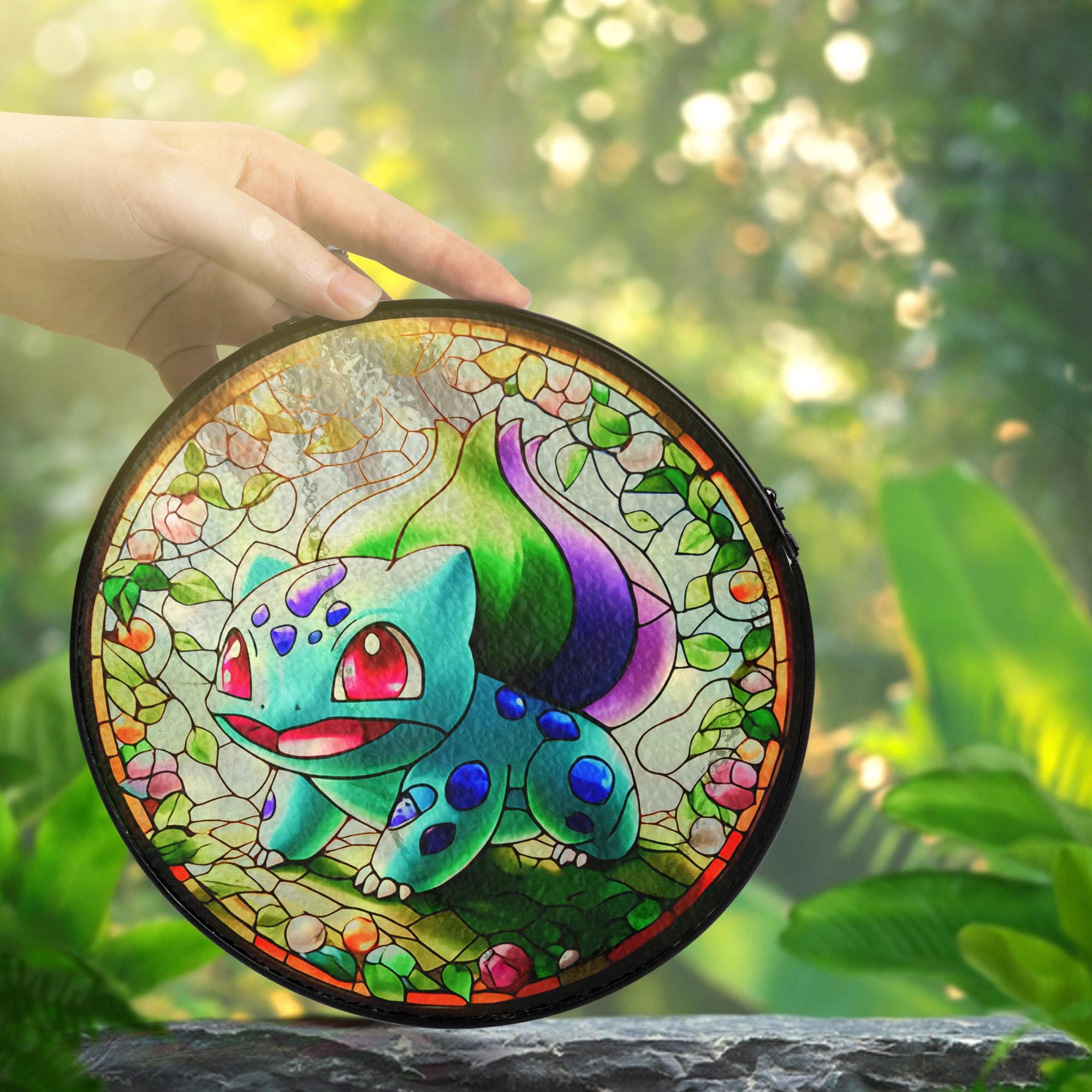 Bulbasaur Stained Glass Window Suncatcher Floral Anime Home Decor Gift ...