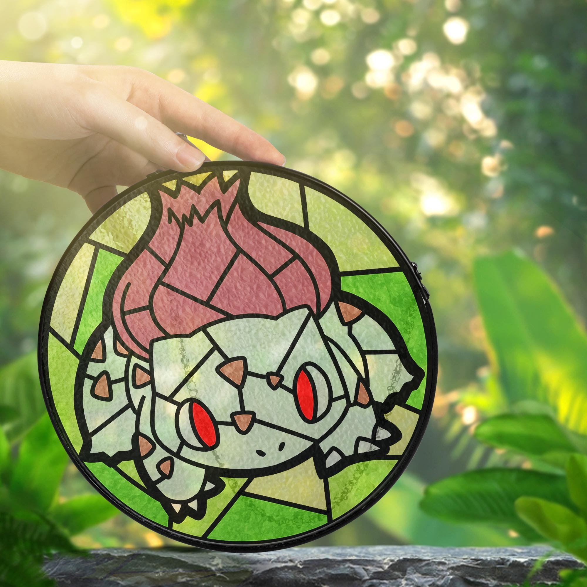 Bulbasur Window Bulbasaur Stained Glass Window Sun Catcher Floral Anime Home Decor Gift ...