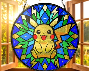 ピカチュウのステンドグラス柄｜ポケモン、初心者向け（ダウンロード版