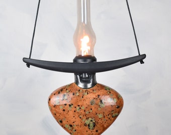 Oil Lamp, Hanging, Heart, Wall Hanging, Oil Candle, Orange
