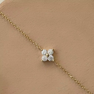 18K Gold Single Clover Bracelet