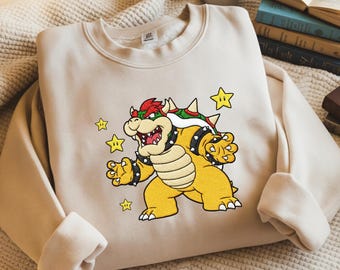 Sudadera bordada de Bowser, camiseta de jugador de Disneyland, camiseta de viaje a Universal Studios