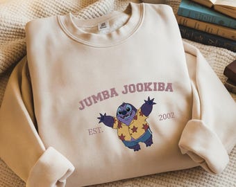 Besticktes Jumba Jookiba Est 2002 Sweatshirt, Lilo Stitch Charaktere Shirt