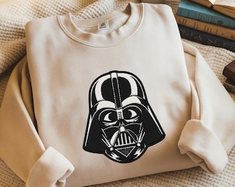 Bluza z haftem Dartha Vadera, koszula z okrągłym dekoltem z filmu „Gwiezdne Wojny”, koszulka Galaxy's Edge Disneyland