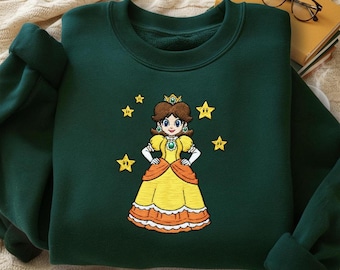 Embroidered Princess Daisy Sweatshirt, Matching Girls Trip Tee, Epic Universe Shirt