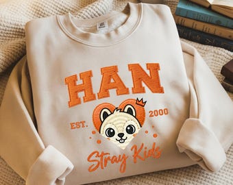 Embroidered Stray Kids Han Sweatshirt, Kpop Merch