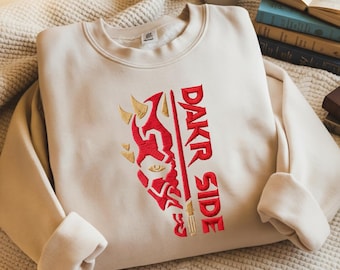 Dark Side Embroidered Sweatshirt, Star Wars Movie Crewneck Shirt, Galaxy's Edge Disneyland Tee