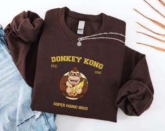 Embroidered Donkey Kong Est 1985 Sweatshirt, Universal Studios Trip Tee