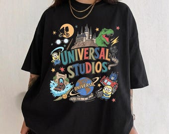Disney Universal Studios PNG, Retro Movie Theme Park Cartoon Sublimation Design, Vintage Printable Instant Download File