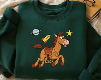 Bullseye Embroidered Sweatshirt, Toy Story Characters Shirt, Disneyland Trip Tee