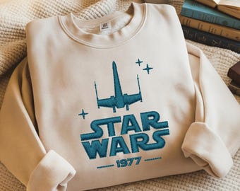 Sudadera bordada de X-Wing Starfighter, camiseta familiar a juego de Disneyland, camiseta Galaxy's Edge