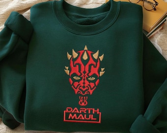 Embroidered Darth Maul Sith Face Jedi Sweatshirt, Galaxy's Edge Disneyland Tee