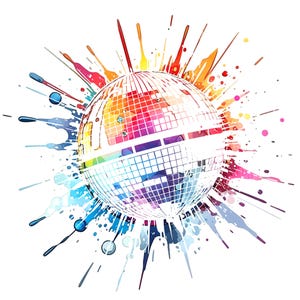 Camiseta con bola de discoteca arcoíris / Camiseta retro para amantes de la música de los años 70 / Regalo para bailarines / Colores cómodos 1717 imagen 2