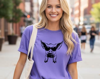 When Pigs Fly Shirt | You Got This Gift | Whimsical Flying Pig | Comfort Colors 1717