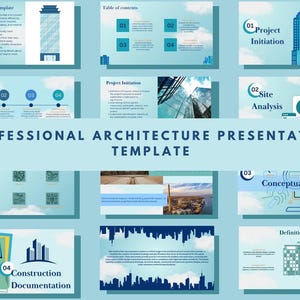 Architecture Project Presentation Board Template - Canva Presentation Layout