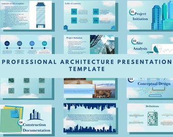 Architecture Project Presentation Board Template - Canva Presentation Layout