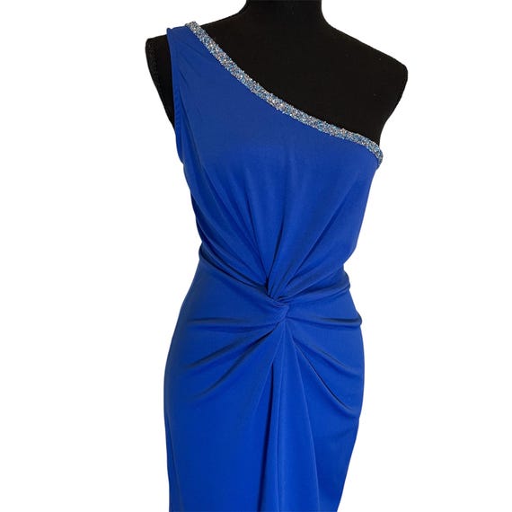 knot one shoulder dress One Shoulder Basic Knot Cocktail Dress MCB0940