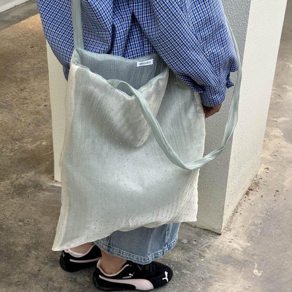 Durchscheinende Gaze Tasche Markttasche, Strandtasche Klare Tasche