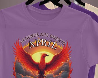 Camiseta gráfica Phoenix de cumpleaños de abril / Camiseta unisex Bella+Canvas