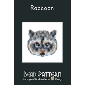 Raccoon Bead Pattern PDF | Brick Stitch | Instant Download