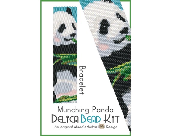 PANDA AND A SUNFLOWER~BEADED BANNER PDF PATTERN ONLY