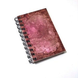 Handmade Recycled Spiral Journal: Mixed Media Art Cover