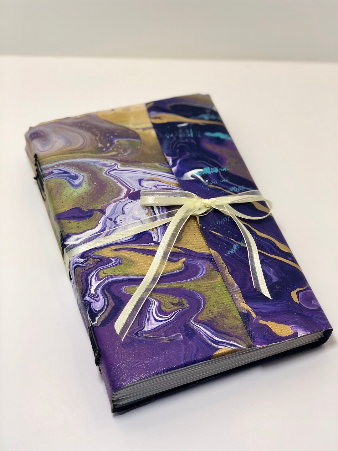 Canvas Covered Original Artwork Hand Bound Art Journal Etsy