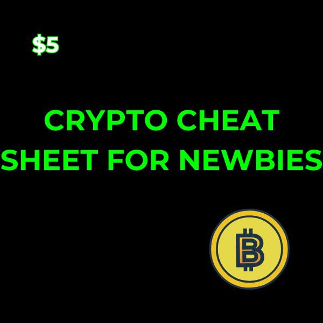 Crypto Cheat Sheet for Newbies - Etsy
