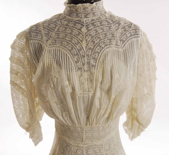 Victorian 1880/1890's Restored White Batiste Wedd… - image 2