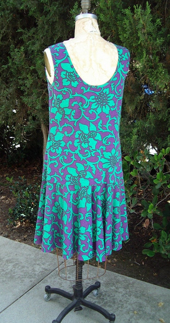 Summer Sundress "Versace " Print Poly/Cotton Knit… - image 4