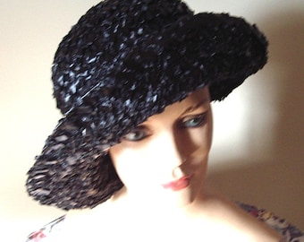 Spring Straw 1930's Hat All Original Perfect Condition Item #728 Hats