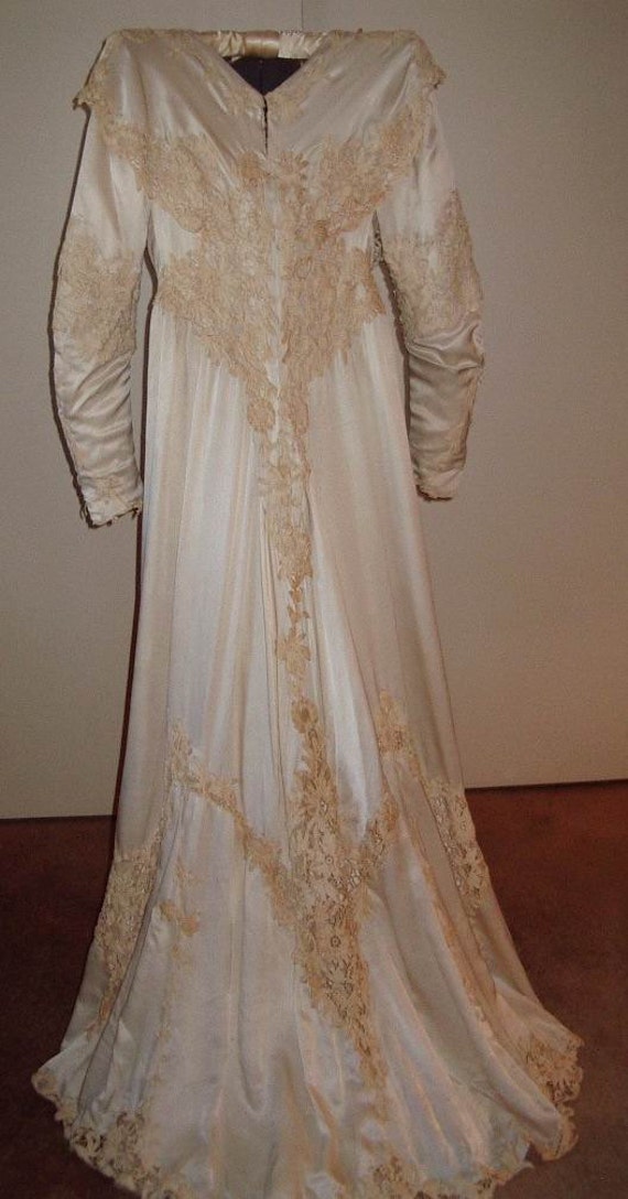 cream silk wedding dress
