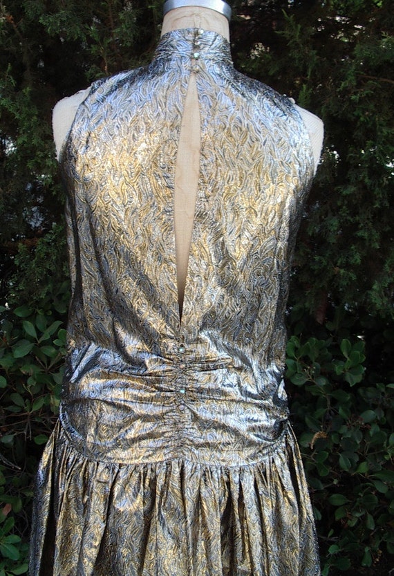 OSCAR Gown Gold/ Silver Metallic Brocade  Designe… - image 3