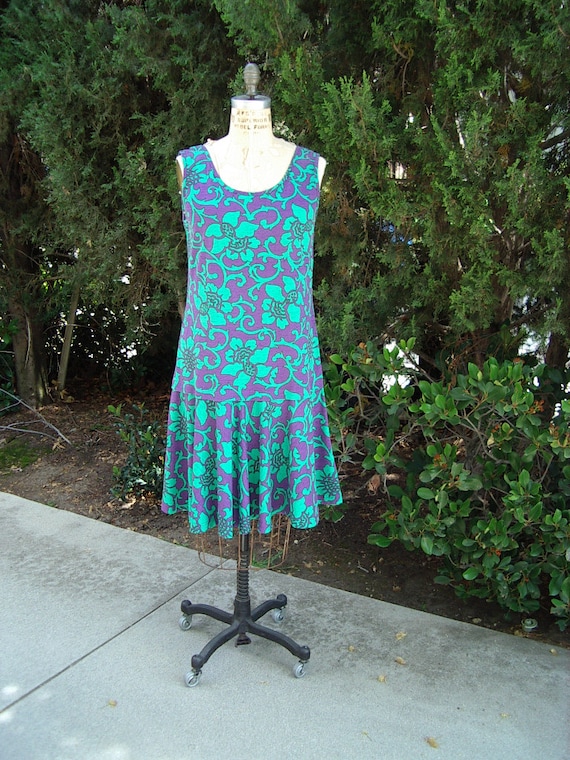 Summer Sundress "Versace " Print Poly/Cotton Knit… - image 1