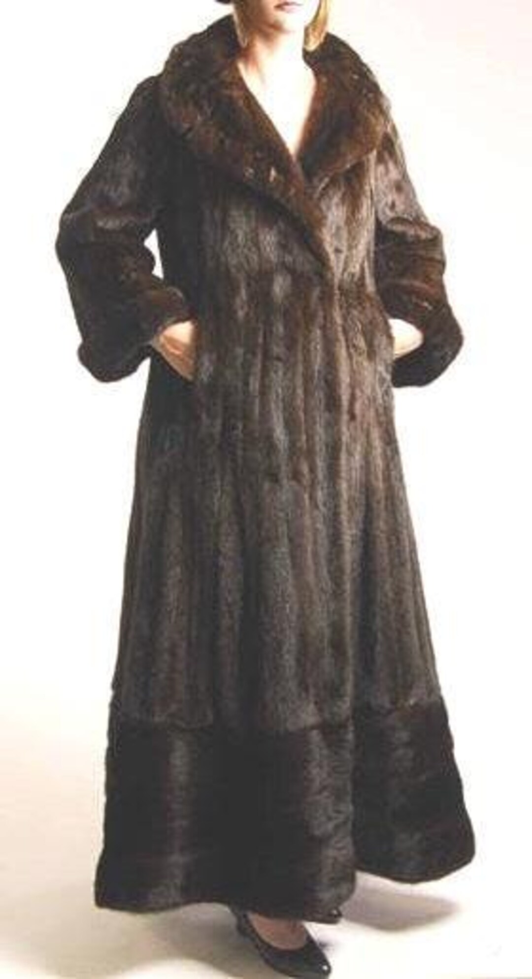 Reduced! 3 Way Ranch Mink Coat, Floor Length, Converts to Street Length