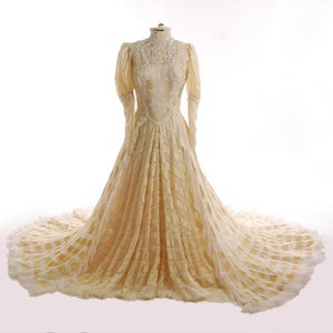 Original Victorian Wedding Gown Museum Item Fully Restored  Size 6   Item #153  Wedding Apparel