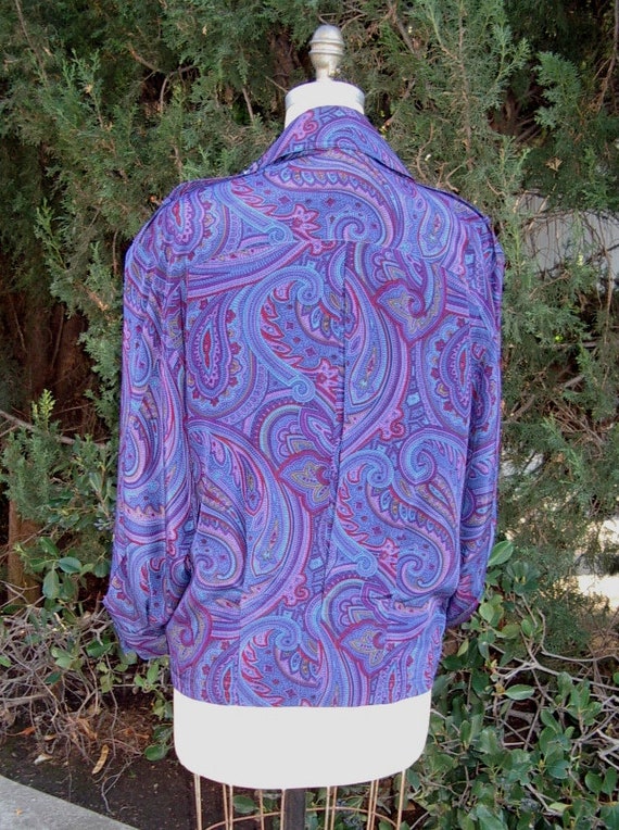 New Paisley Silk Jacket by Designer Linda Allard … - image 5
