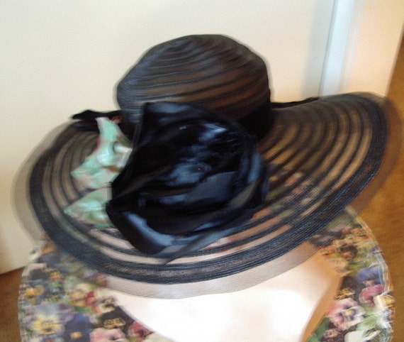 Black Horsehair Brimed Vintage 40 display picture 2