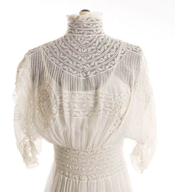 Victorian 1880 1890s Restored White Batiste Wedding Gown Etsy