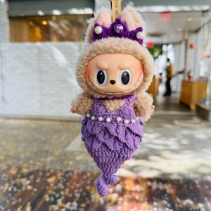 Custom Color Labubu Clothes, Crochet Mermaid Clothes, Handmade Labubu Outfits, Clothing for Macaron, Have a Seat and Big into Energy Labubu