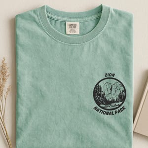 Zion Comfort Colors-skjorta, vintage-tröja med grafisk design från National Park bild 7